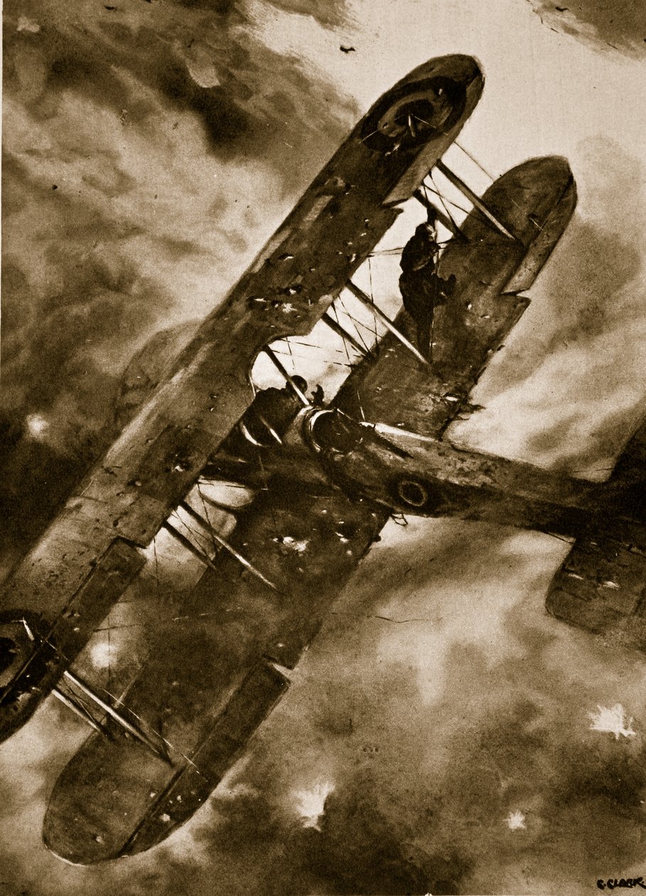 Peloton brittiläisen tarkkailijan tasapainotustyö ilmassa "Archiesin" voimakkaan hyökkäyksen aikana, 1914-1919 tekijältä Christopher Clark