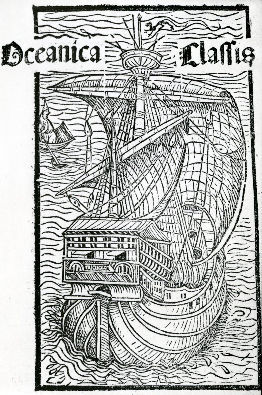 Piirustus Santa Mariasta, 1493 tekijältä Christopher Columbus