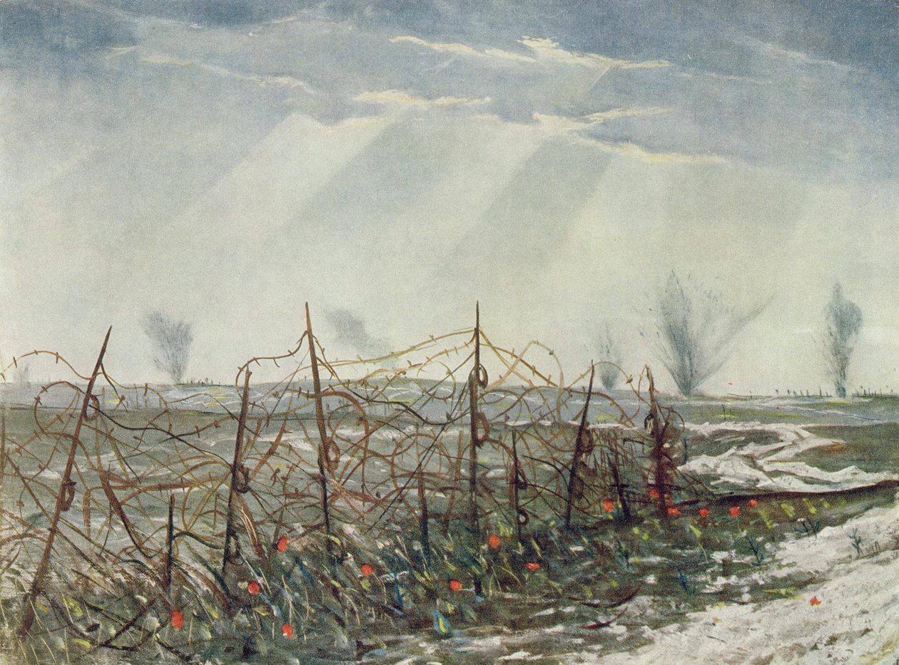 Front Line Trenchistä, brittiläisiltä taiteilijoilta rintamalla, Länsirintaman jatko, 1918 tekijältä Christopher Richard Wynne Nevinson