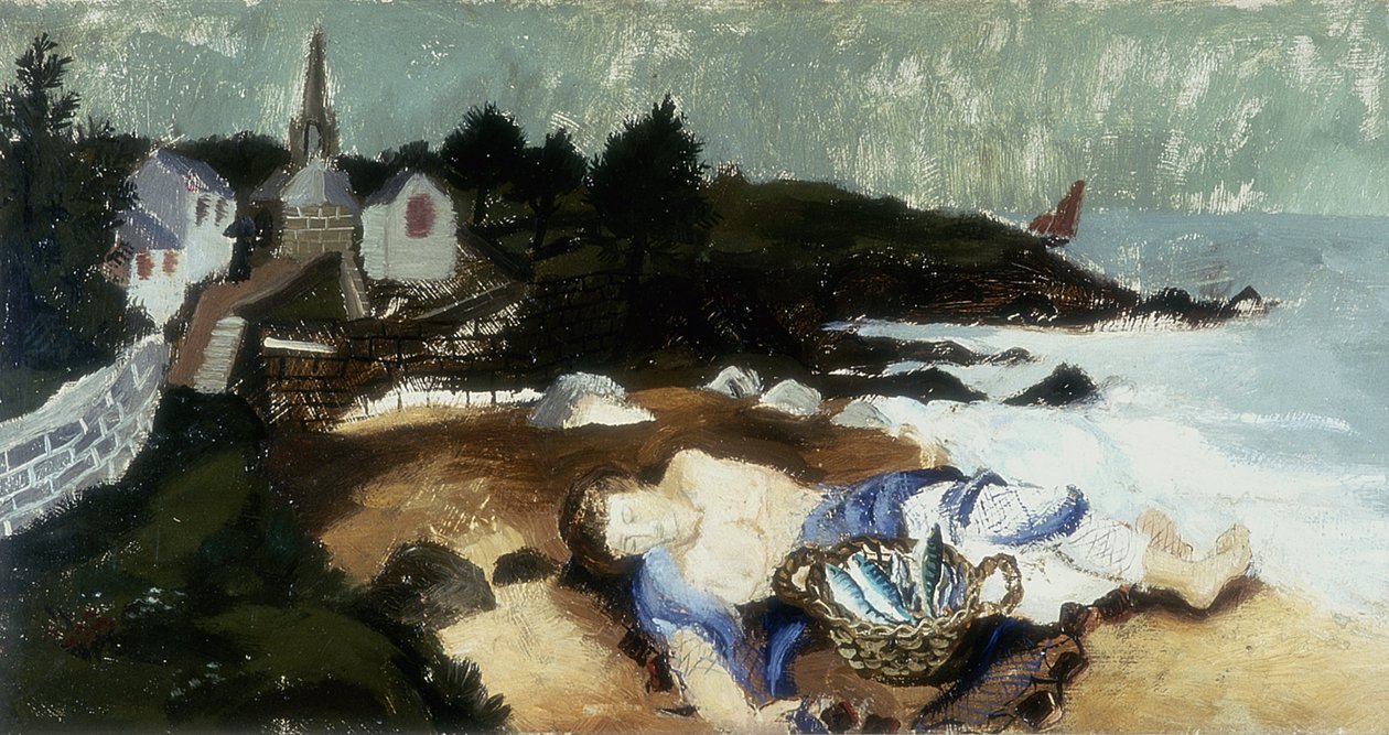 Sleeping Fisherman, Polar, Bretagne, 1930 tekijältä Christopher Wood