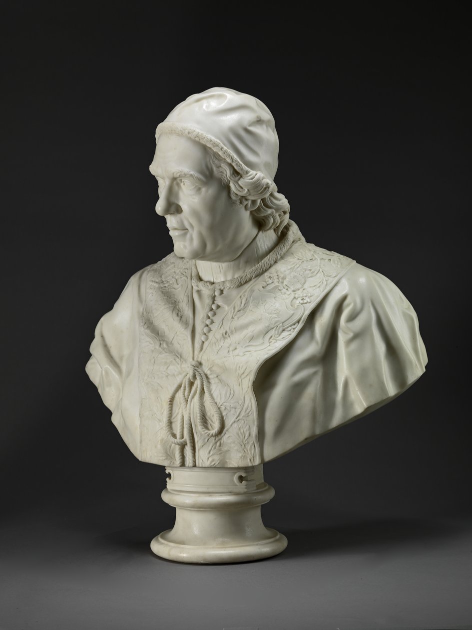 Paavi Klemens XIV (1705-74) n. 1772-76 (marmori) tekijältä Christopher (attr.to) Hewetson