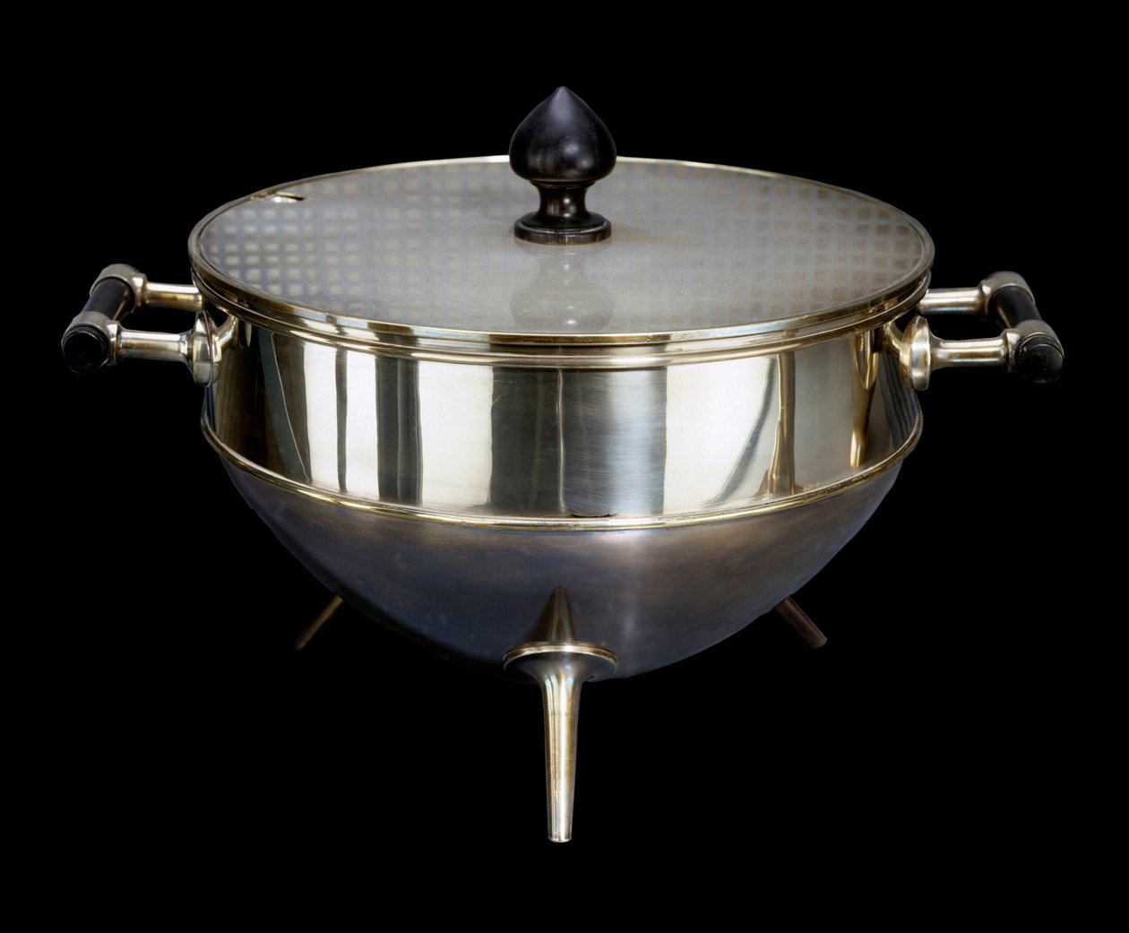 Argenterie: Christopher Dresserin (1834-1904) hopeinen metallihuokkaus ja ebene Noin 1880 Pariisi, musee d