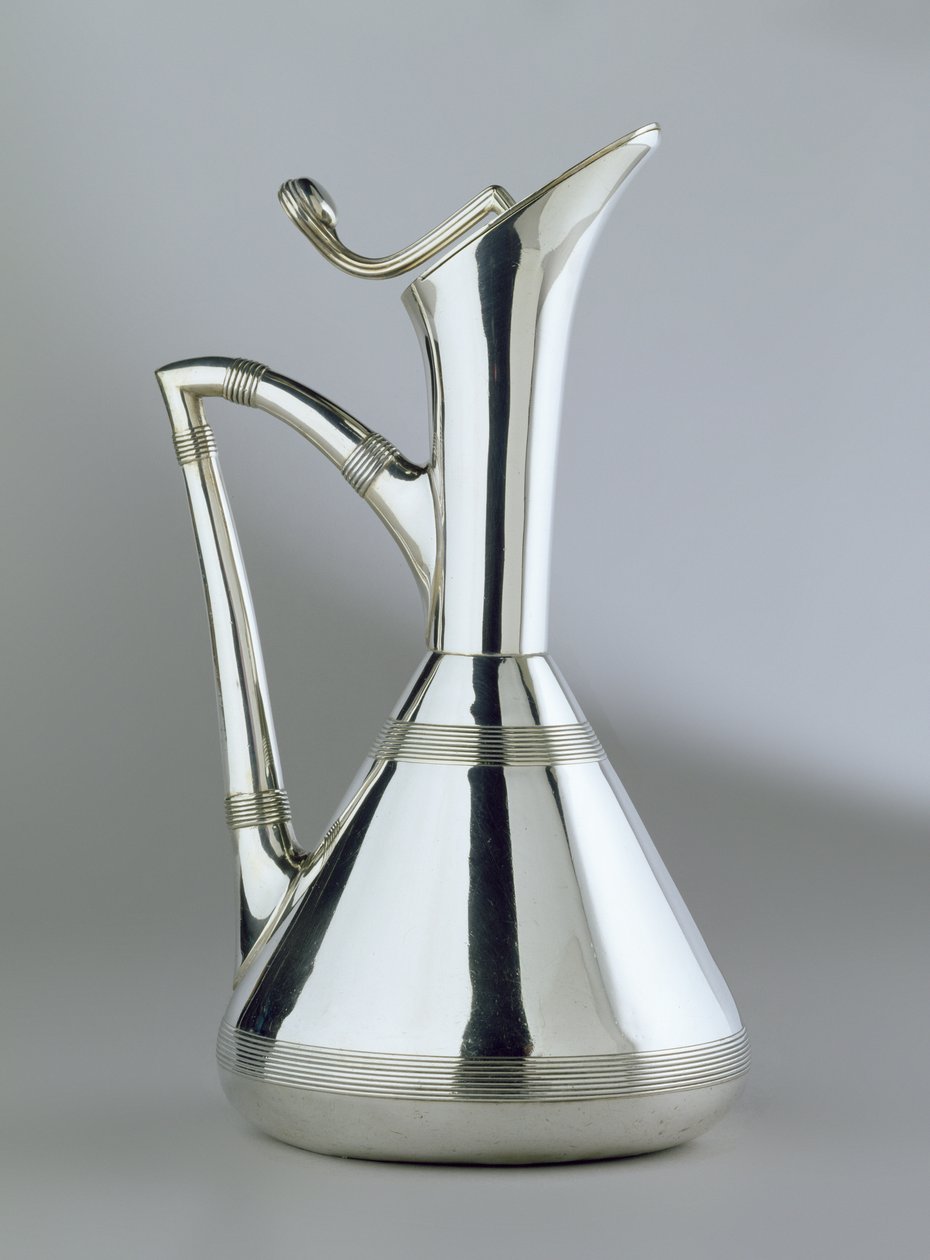 Kannu, 1885 (sähköity hopea) tekijältä Christopher Dresser