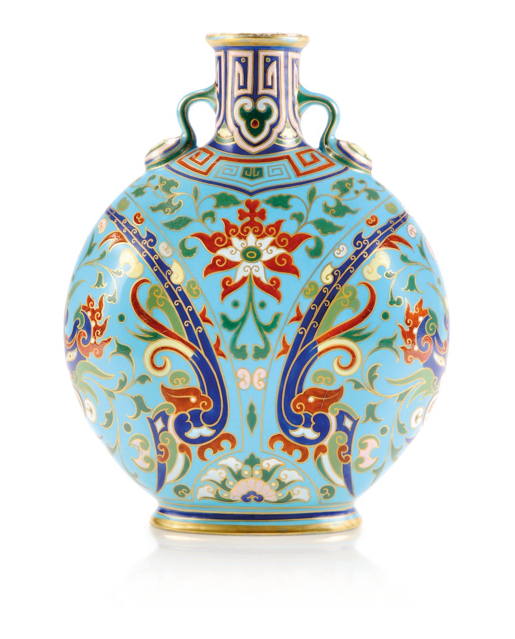 Minton cloisonne maljakko, 1867 tekijältä Christopher Dresser
