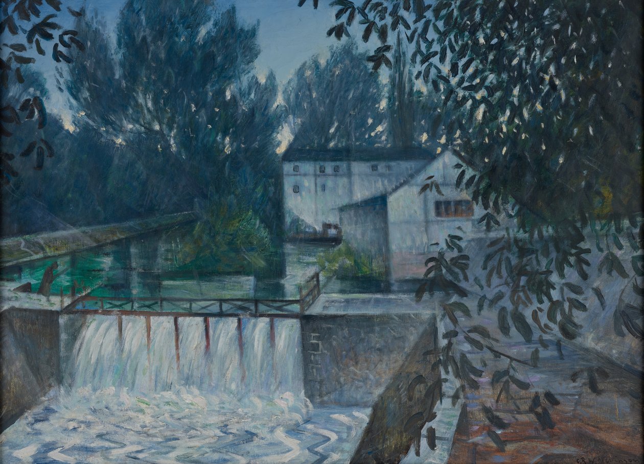 The Weir, Charenton, 20. vuosisata (Öljy kankaalle) tekijältä Christopher R.W Nevison