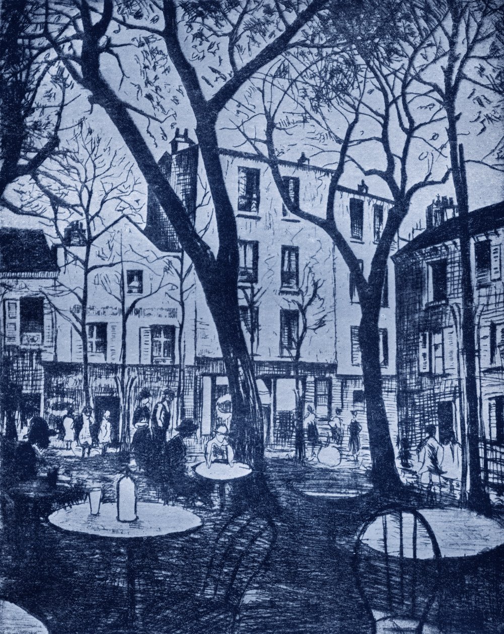 C. R. W. Nevinsonin Montmarte-kohtaus tekijältä Christopher Richard Wynne (after) Nevinson