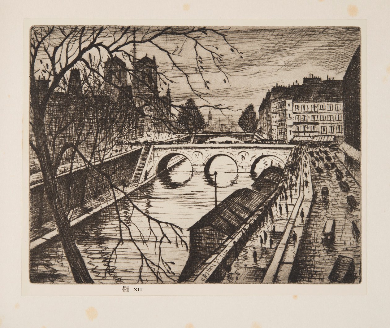 Notre Dame, The Quays of Paris, pubi. 1931. tekijältä Christopher Richard Wynne Nevinson