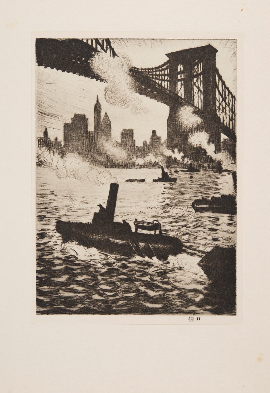 Under Brooklyn Bridge, pubi 1921. tekijältä Christopher Richard Wynne Nevinson