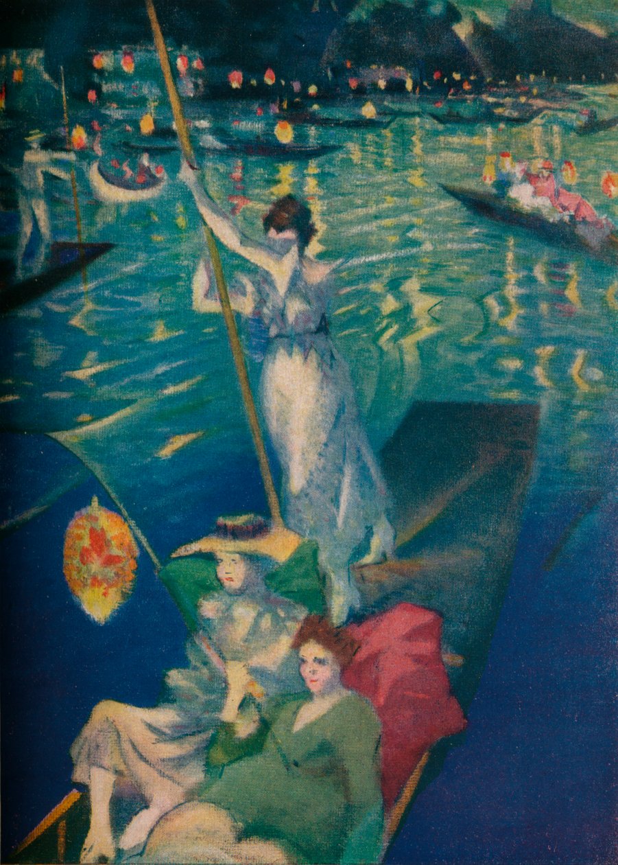 Thames Regatta, vuodelta 1919 tekijältä Christopher Richard Wynne Nevinson