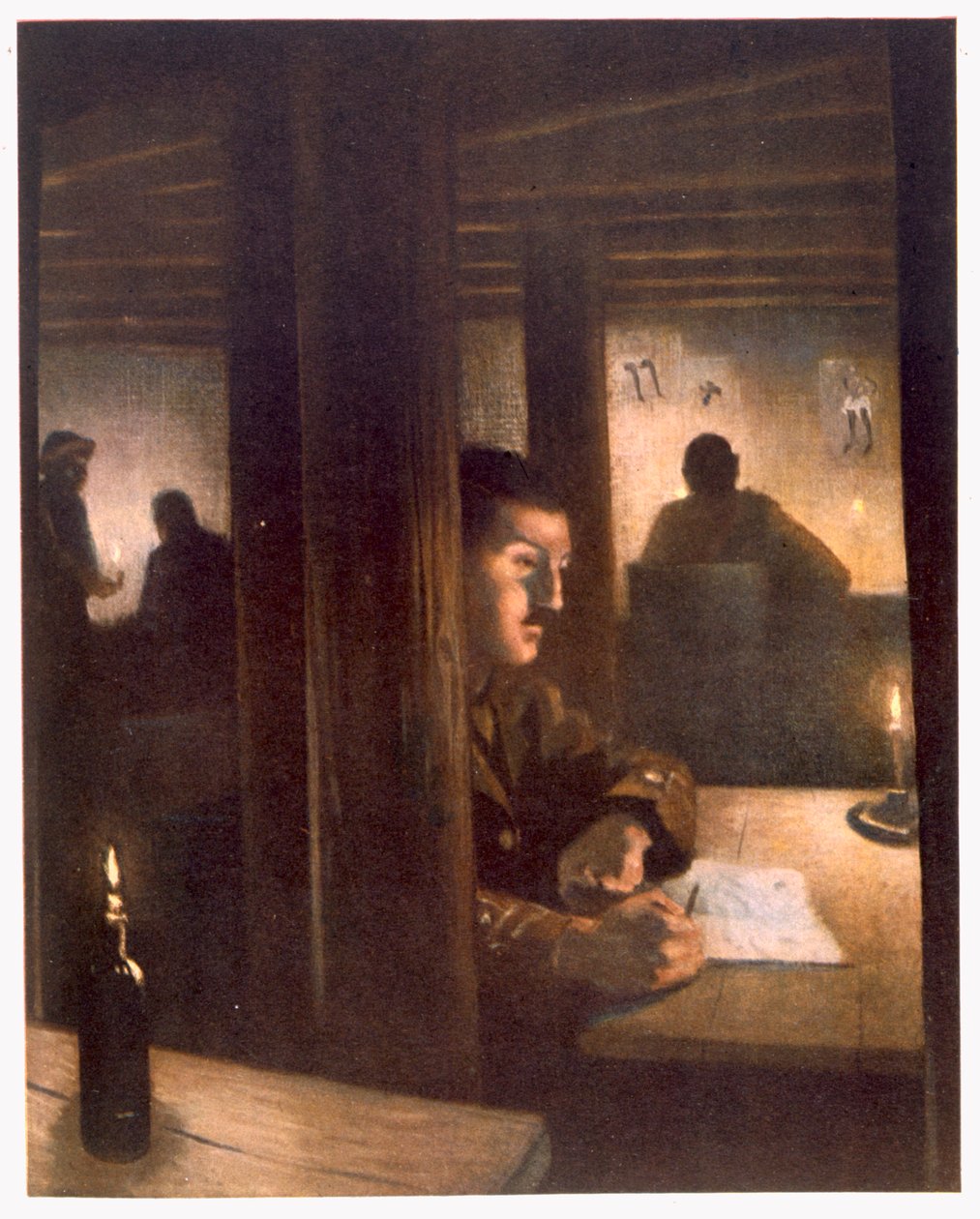 Prikaatin päämajan sisällä, brittiläisiltä taiteilijoilta rintamalla, Länsirintaman jatko, 1918 tekijältä Christopher Richard Wynne Nevinson