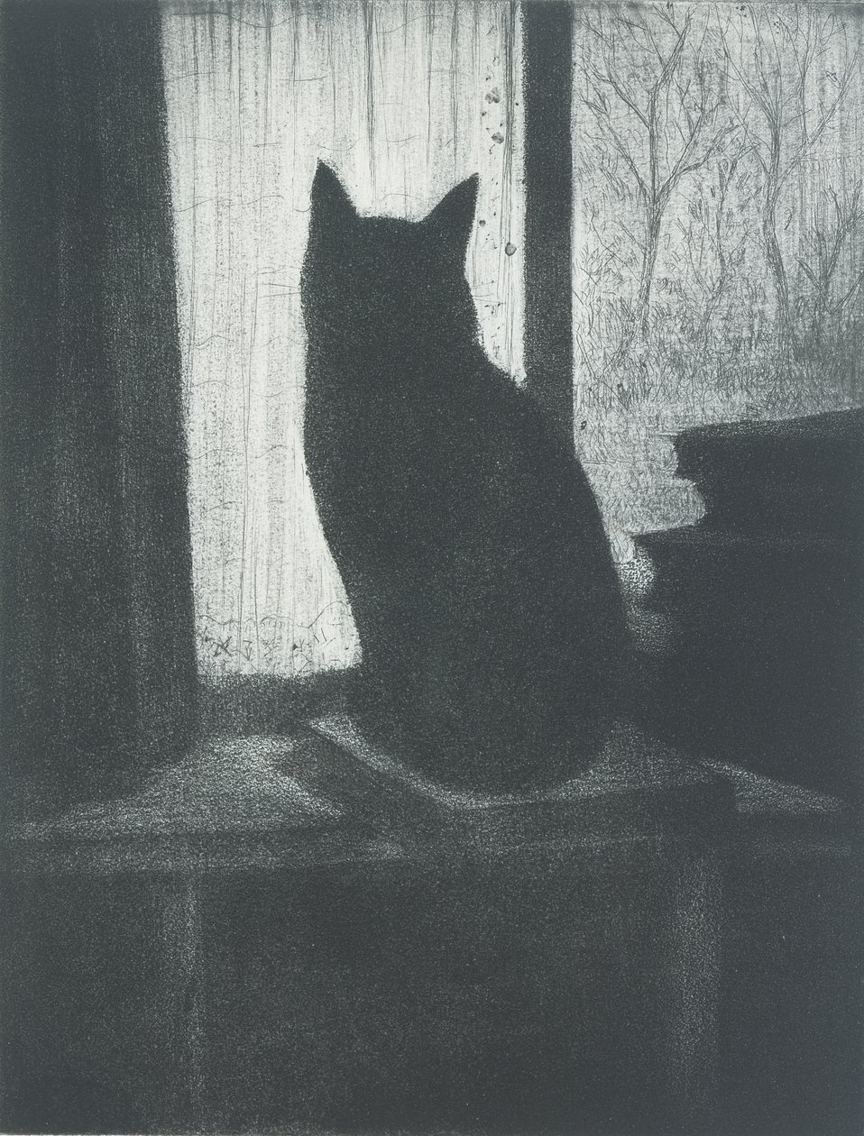 Le Chat, n. 1920 (etsaus ja akvatinta) tekijältä Christopher Richard Wynne Nevinson