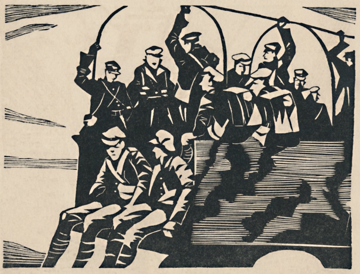 Kuorma-autot, 1919 tekijältä Christopher Richard Wynne Nevinson