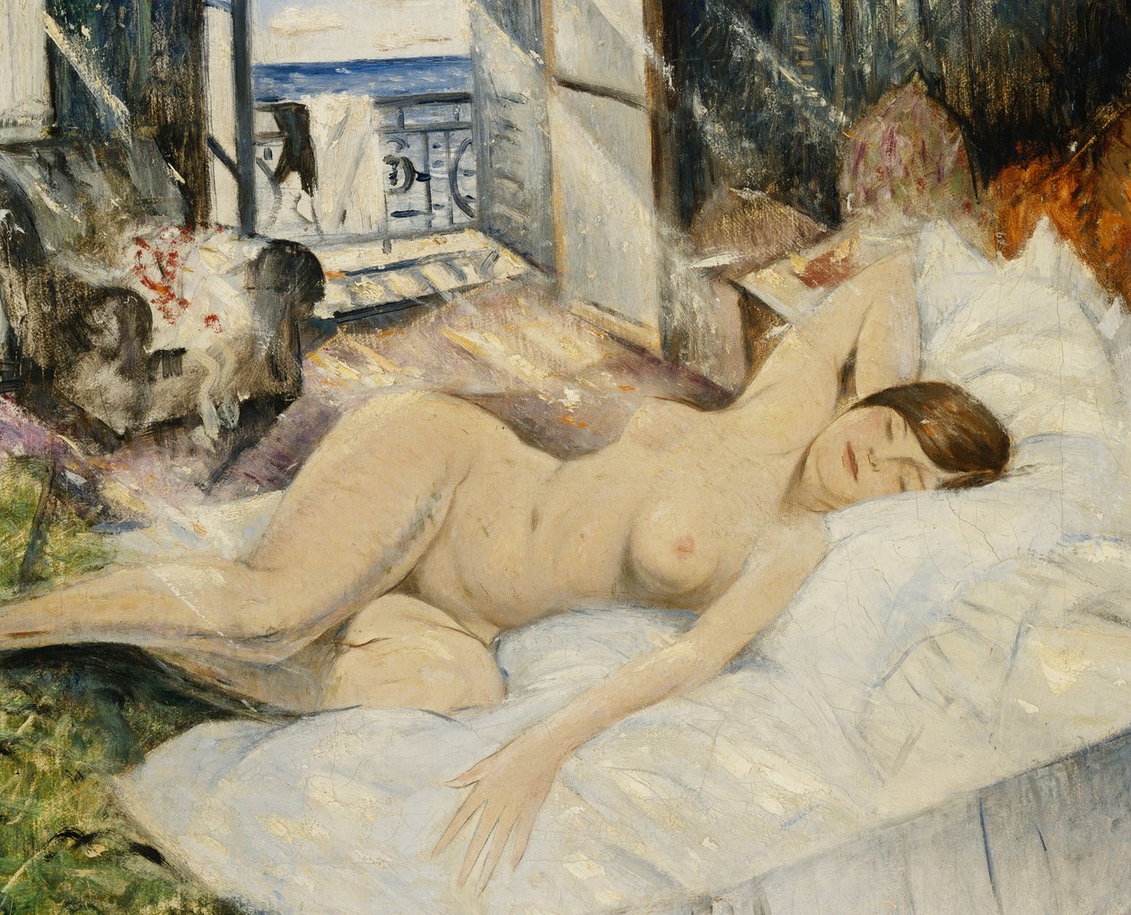 Alaston sängyssä, Etelä-Ranska, tekijältä Christopher Richard Wynne Nevinson