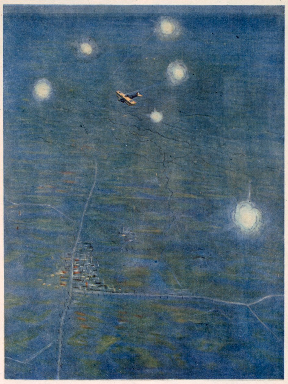 Over the Lines, teokselta British Artists at the Front, jatkoa Länsirintamalle, 1918 tekijältä Christopher Richard Wynne Nevinson