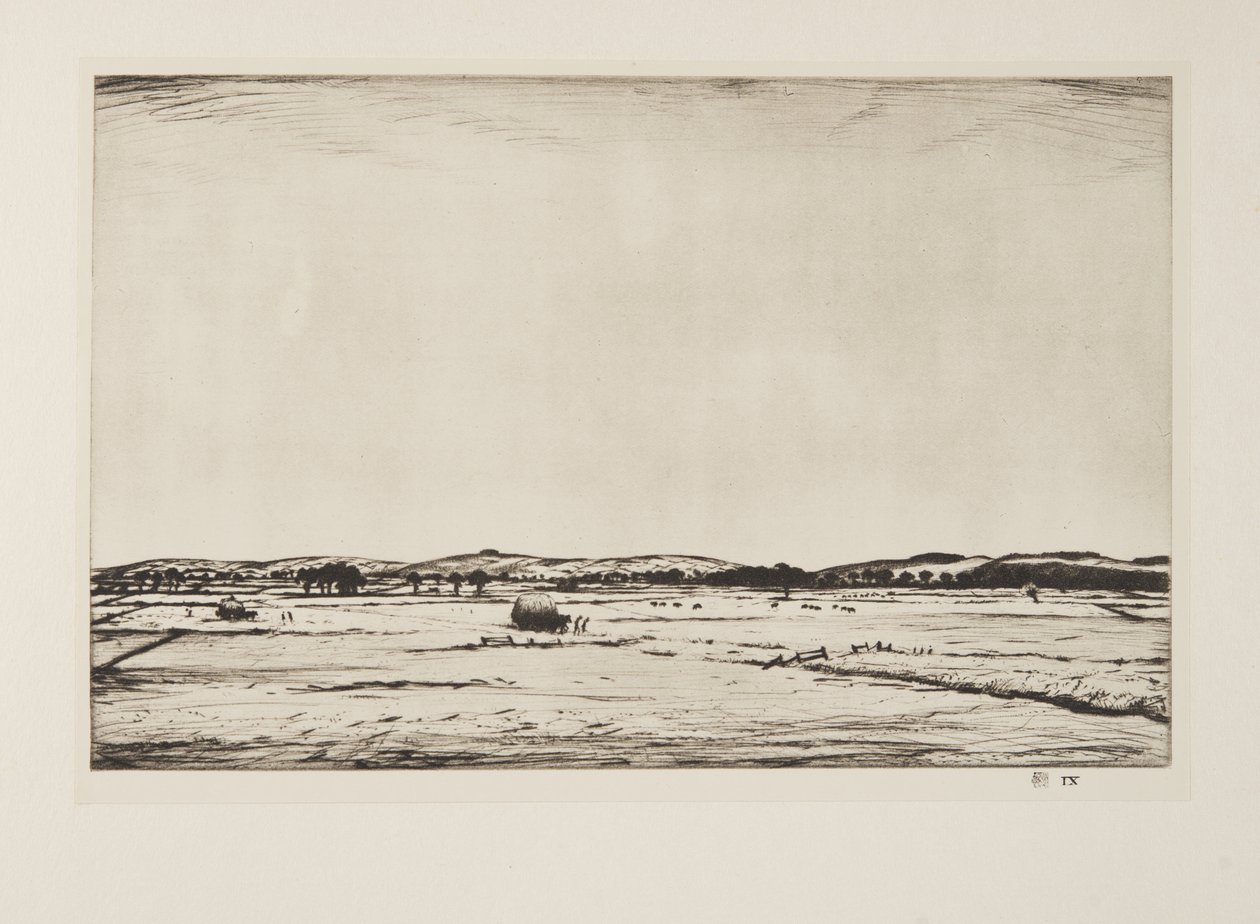 Sussex Downs, julkaisu 1926 (etsaus). tekijältä Christopher Richard Wynne Nevinson