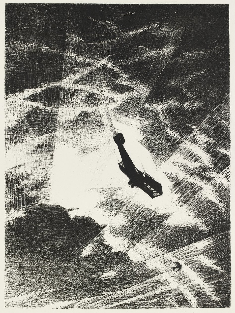 Tauben syöksylasku, 1917 tekijältä Christopher Richard Wynne Nevinson