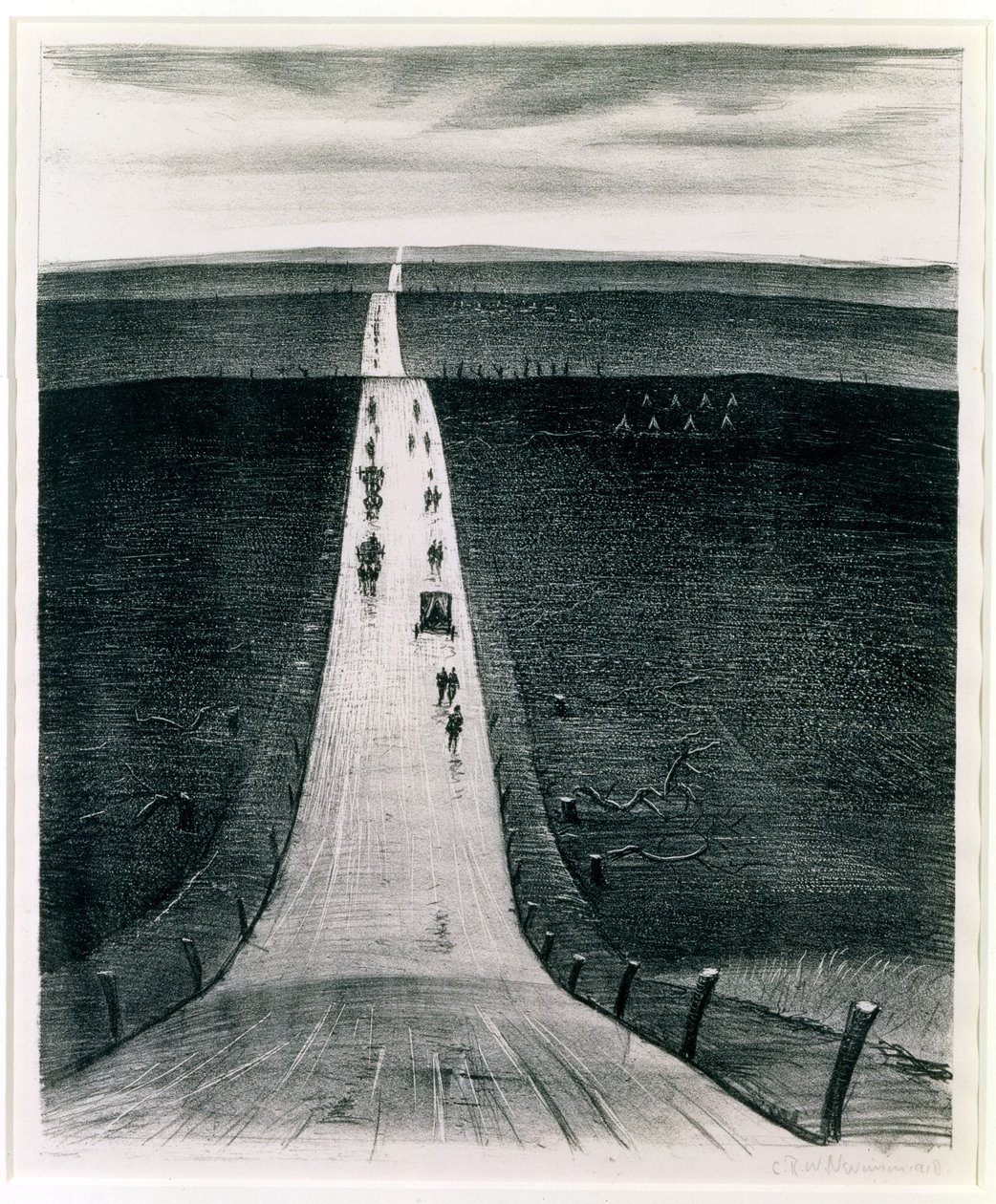Tie Arrasista Bapaumeen, 1918 tekijältä Christopher Richard Wynne Nevinson