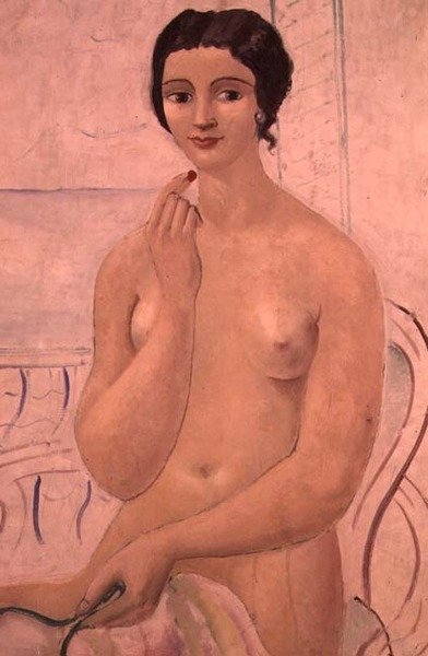 Tyttö huulipunalla, n. 1925 tekijältä Christopher Wood