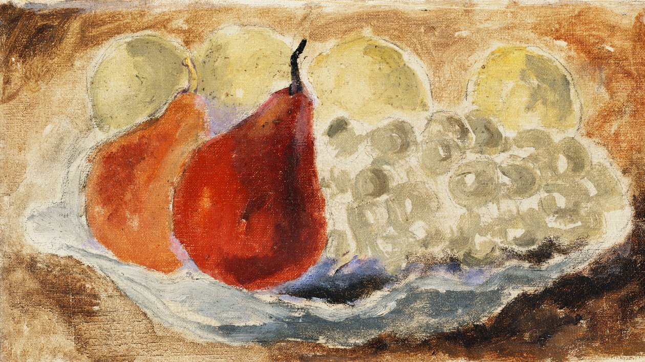 Kuori, ruokalaji ja hedelmä, n. 1922 (öljy aluksella) tekijältä Christopher Wood