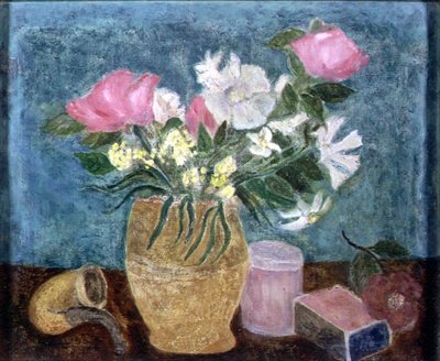 Asetelma (maalattu 88536:n kääntöpuolelle) 1928 tekijältä Christopher Wood