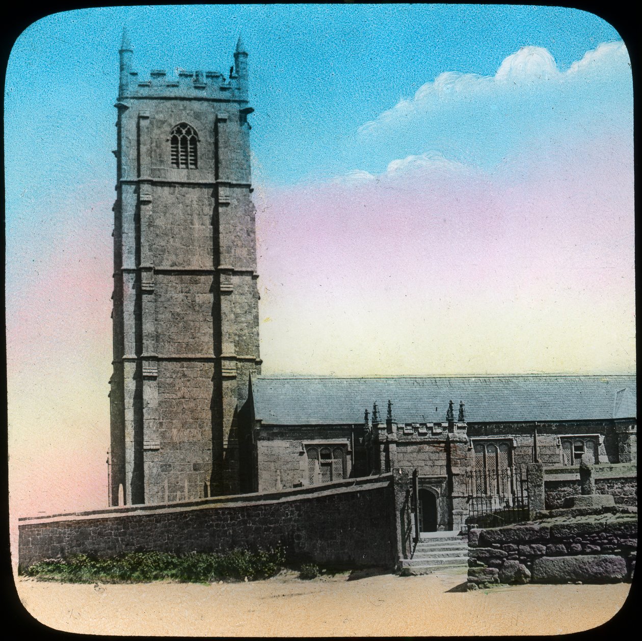 St Buryan Church, Cornwall, 1800-luvun loppu tai 1900-luvun alku tekijältä Church Army Lantern Department