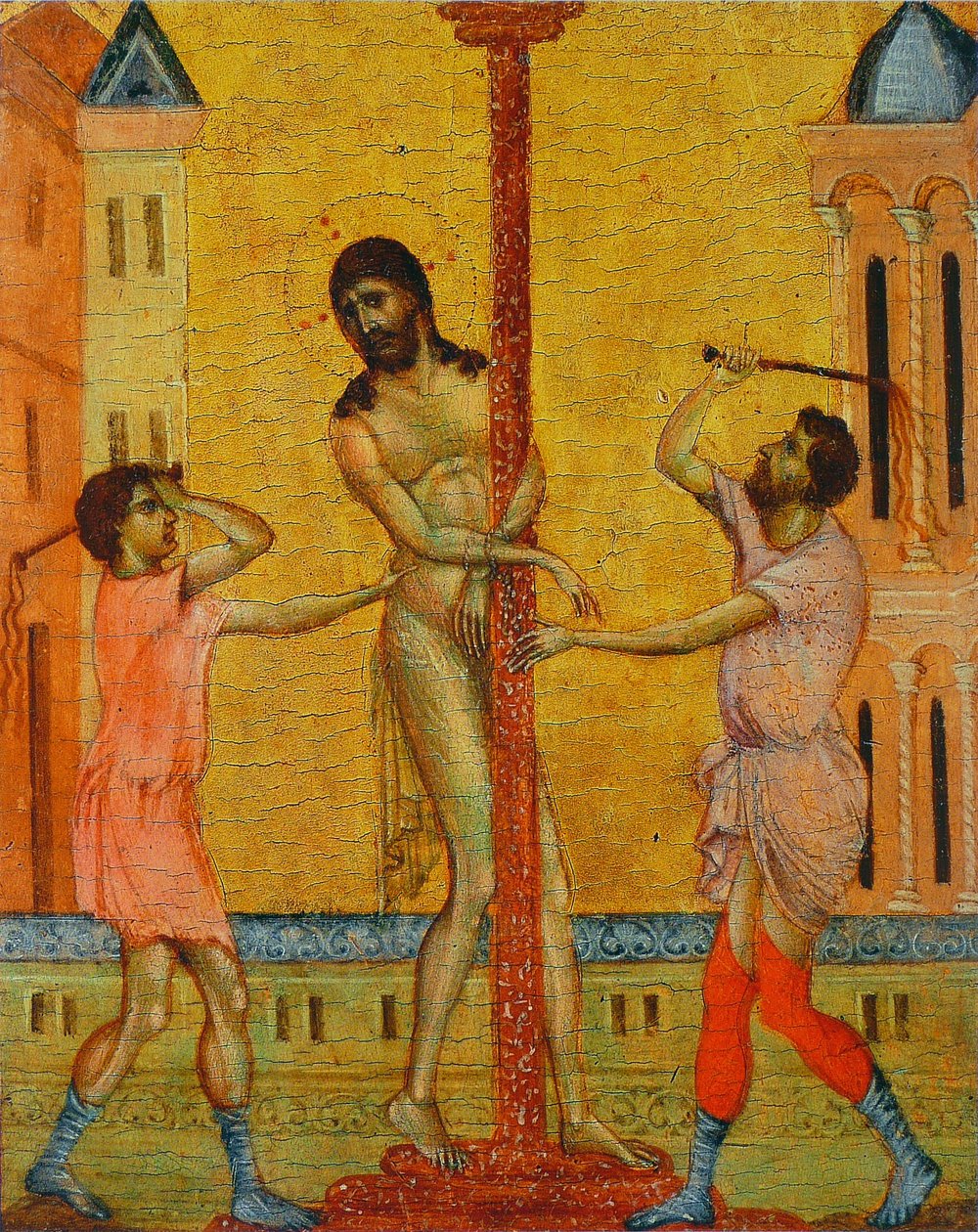 Kristuksen ruoskiminen tekijältä Cimabue
