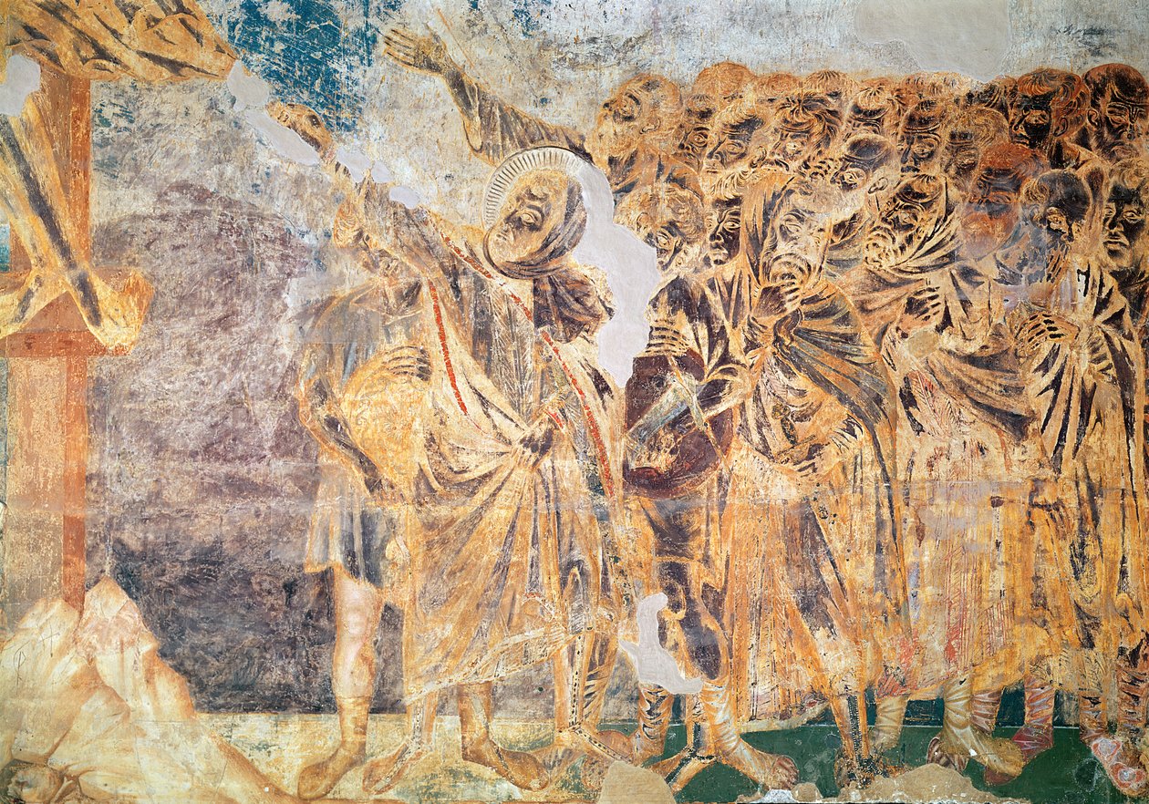 Ristiinnaulitseminen, yksityiskohta oikeasta, n.1270 (439294:n yksityiskohta) tekijältä Giovanni Cimabue