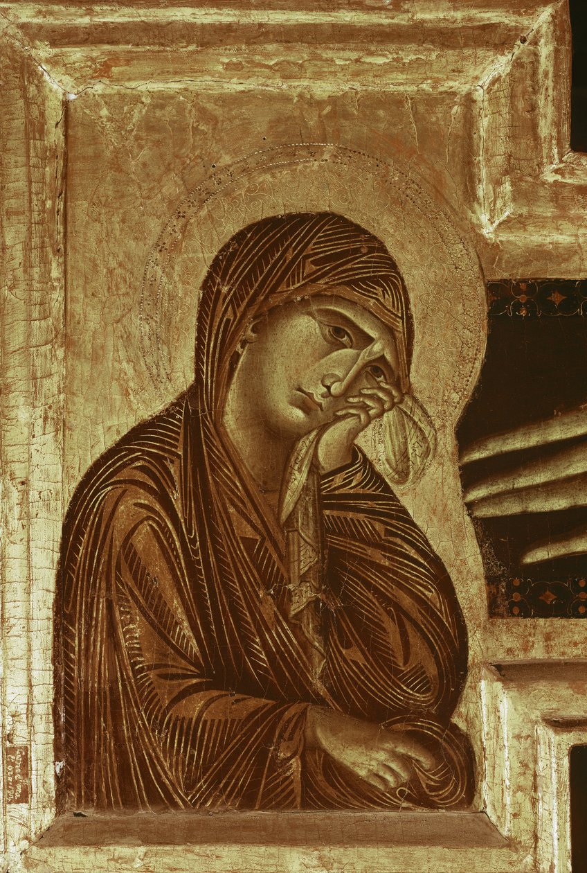 Krusifiksi: Neitsyen yksityiskohta (tempera puussa tekijältä Cimabue