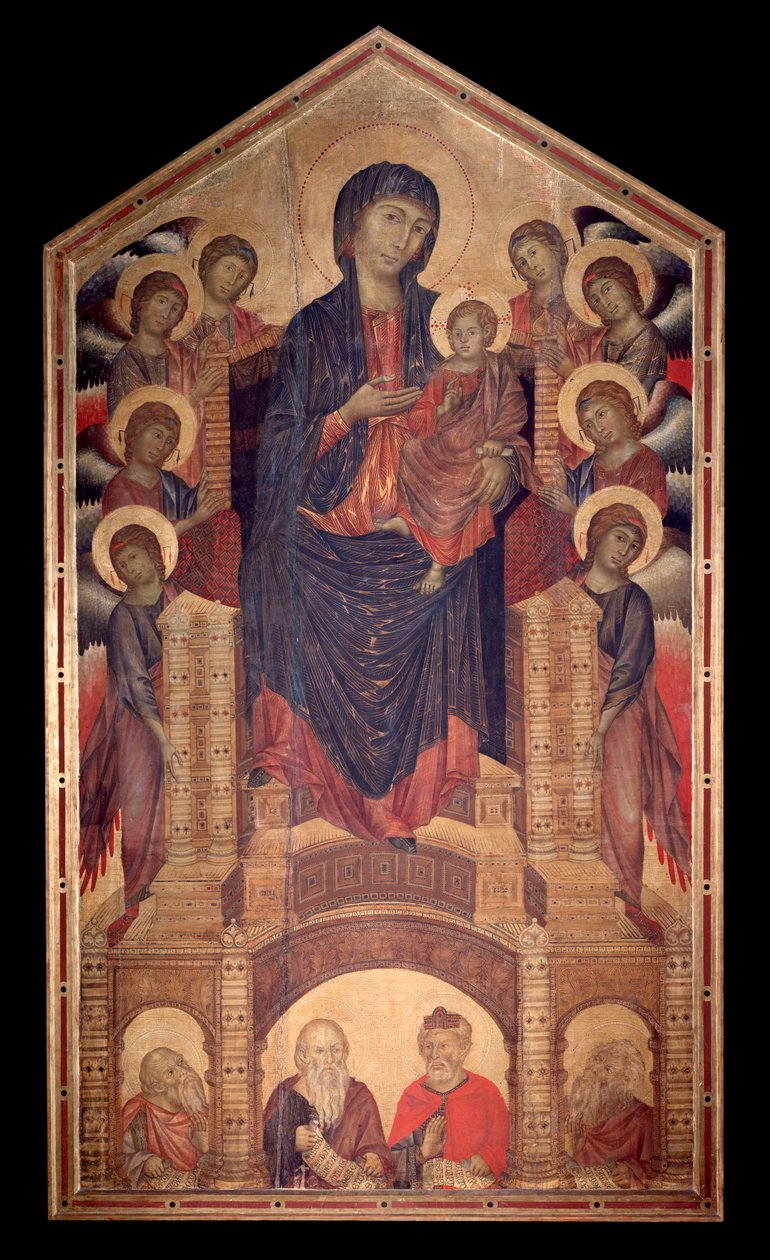 Maesta of the Holy Trinity (tempera puulla tekijältä Cimabue