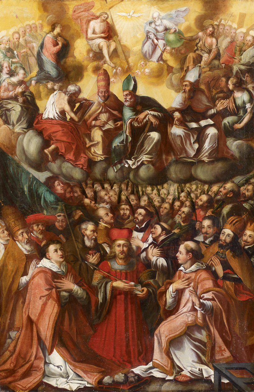 Allerheiligenaltar mit der Dreifaltigkeit tekijältä Circle of Christoph Thomas Scheffler