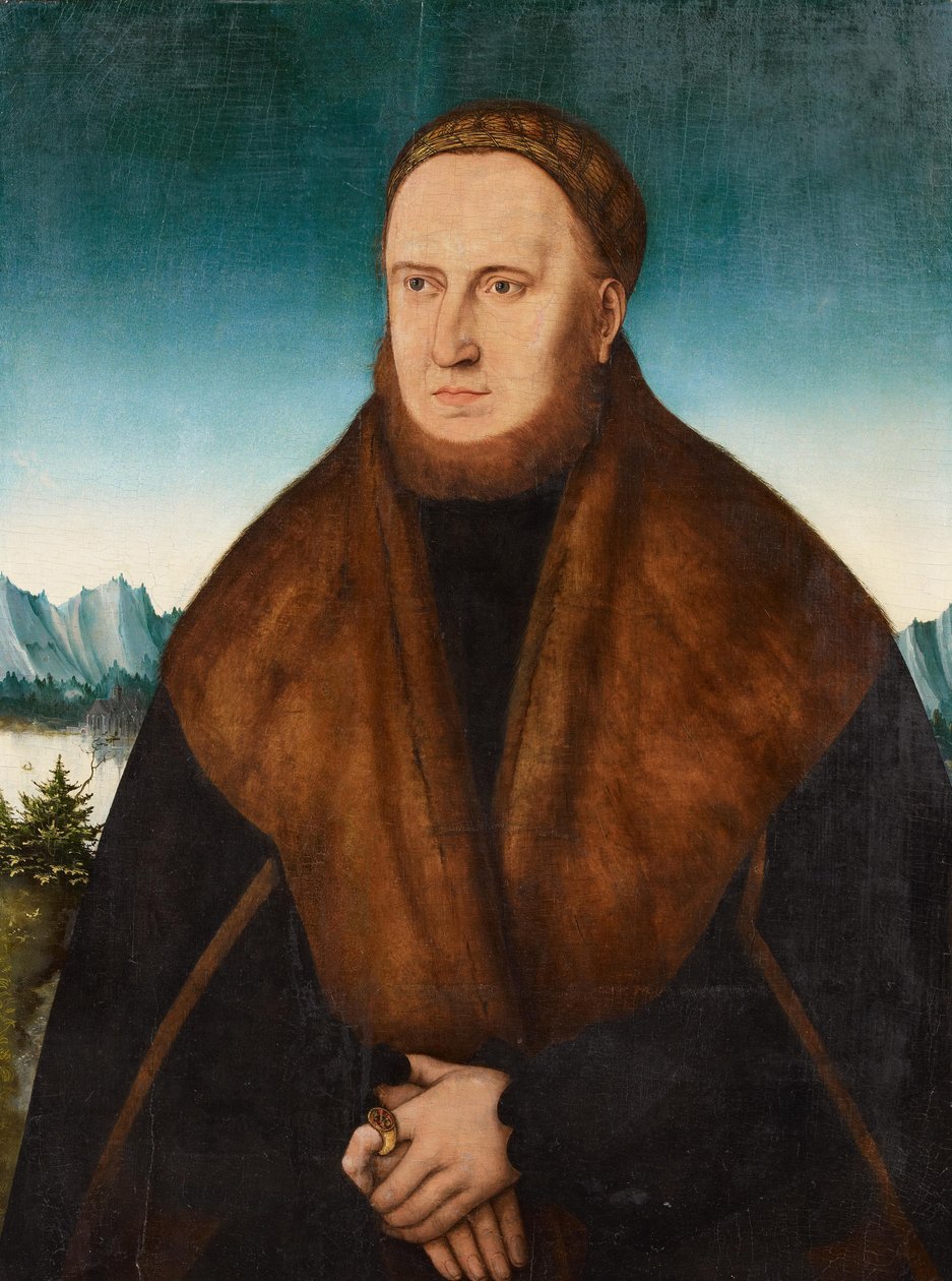 Bildnis eines bärtigen Mannes mit Kappe und pelzverbrämten Mantel tekijältä Jan the Elder circle of Brueghel