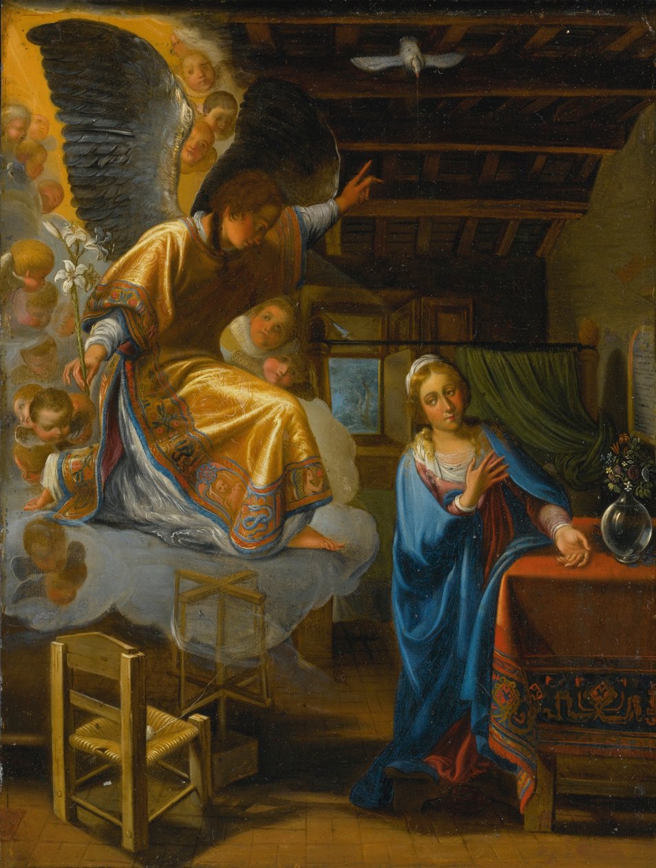 Annunciation tekijältä Circle of Adam Elsheimer