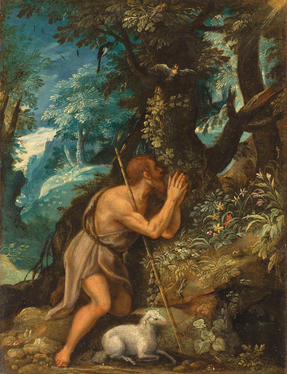 Johannes erämaassa tekijältä Circle of Adam Elsheimer