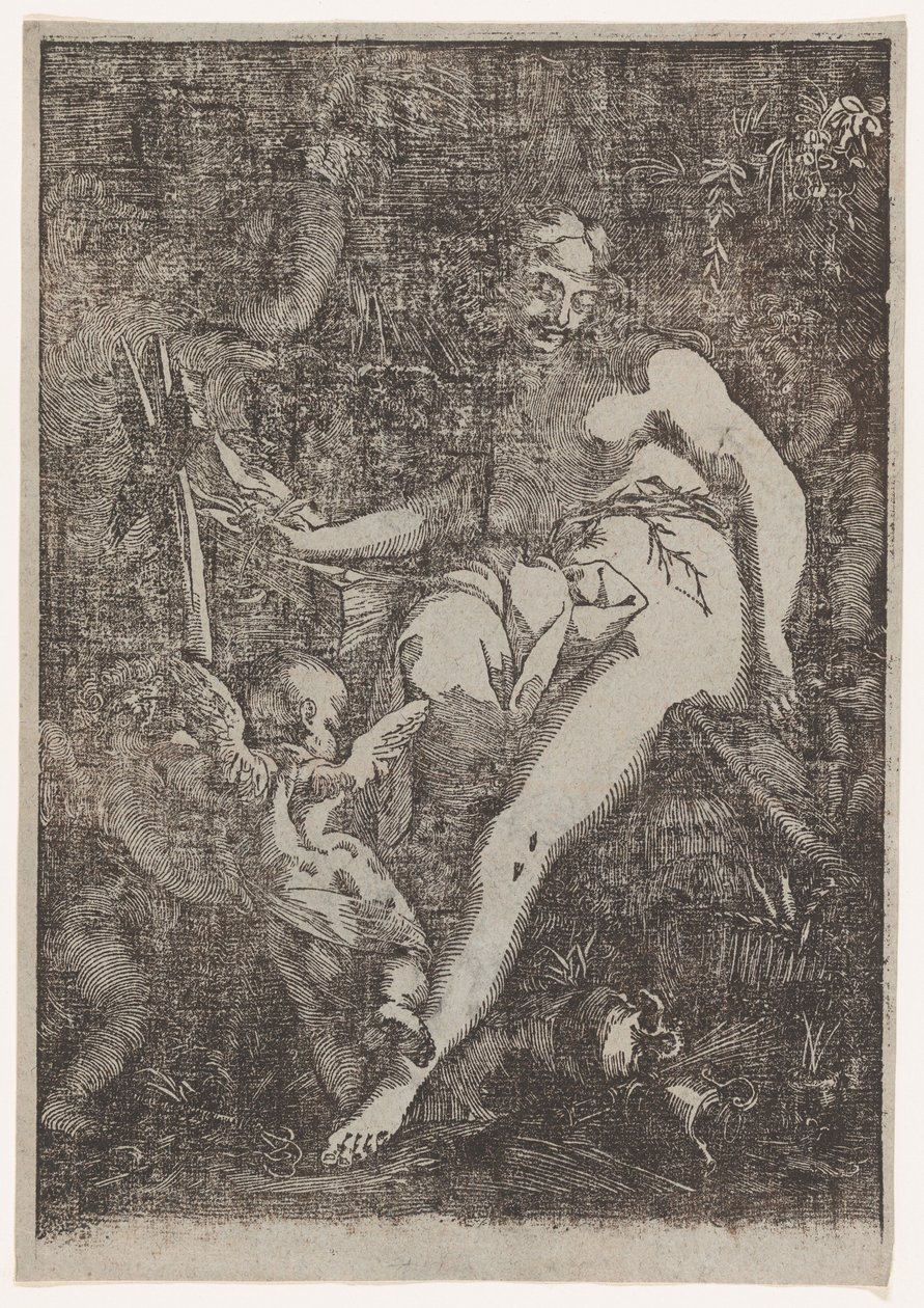 Pyhä Maria Magdaleena katumuksessa, 1590-1607. tekijältä Circle of Giuseppe Scolari