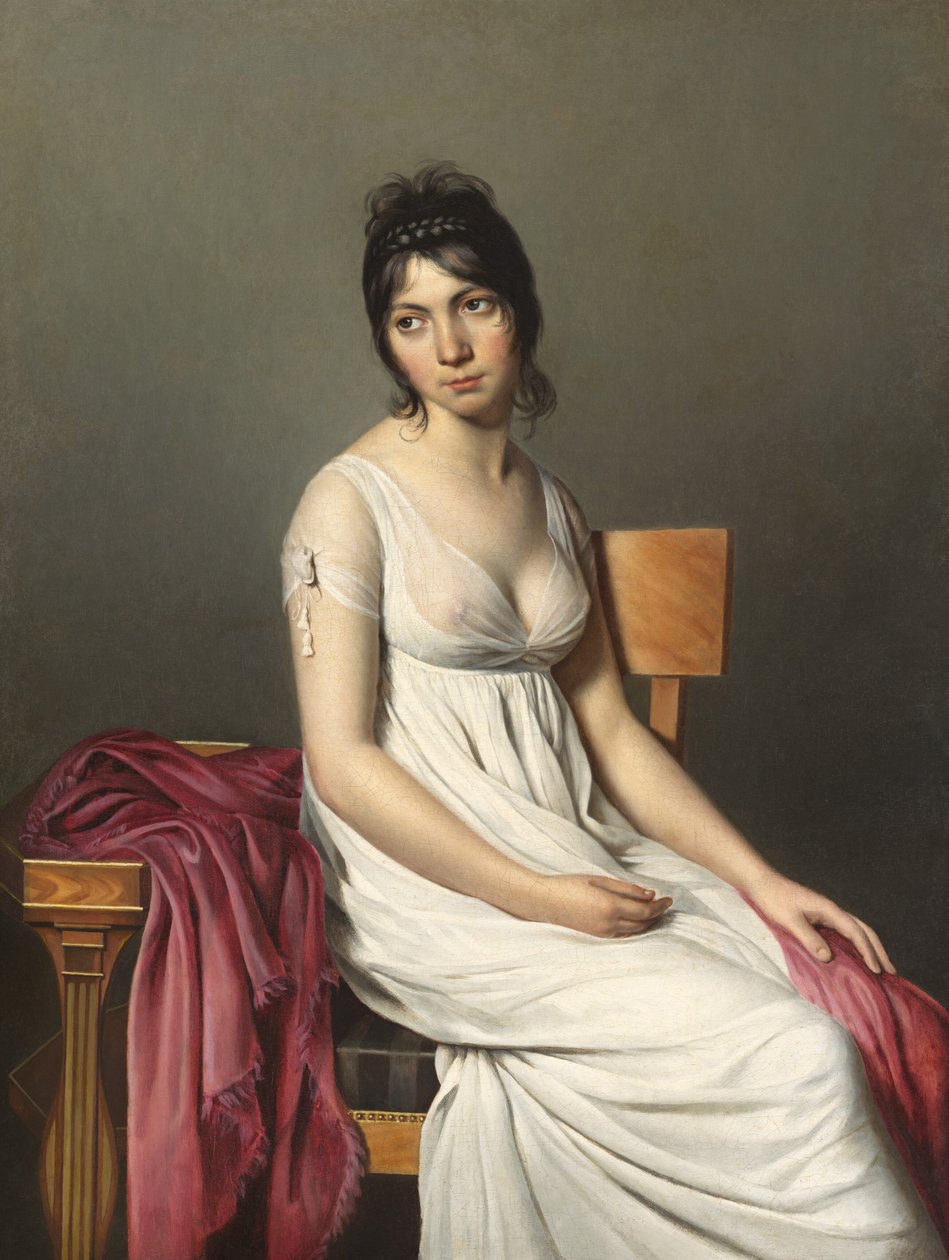 Nuoren valkoisen naisen muotokuva tekijältä Circle of Jacques Louis David