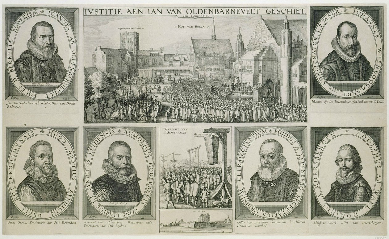 Johan van Oldenbarneveltin mestaus, 1619 tekijältä Claes Jansz Visscher