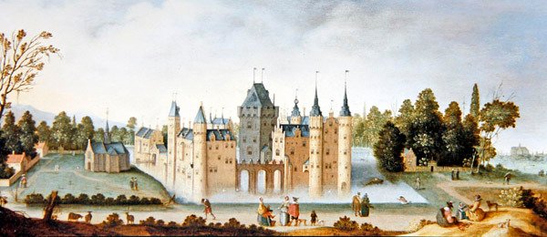 Egmond Abbey & Castle (öljy paneelille) tekijältä Claes Jacobsz. van der Heck