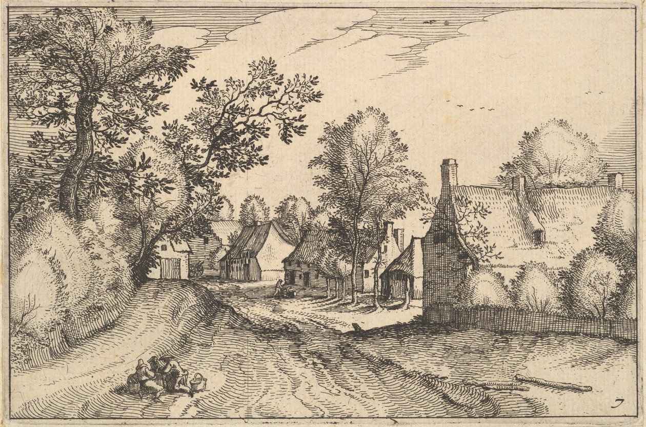 Village Road, levy 7 alkaen 1610 tekijältä Claes Jansz Visscher