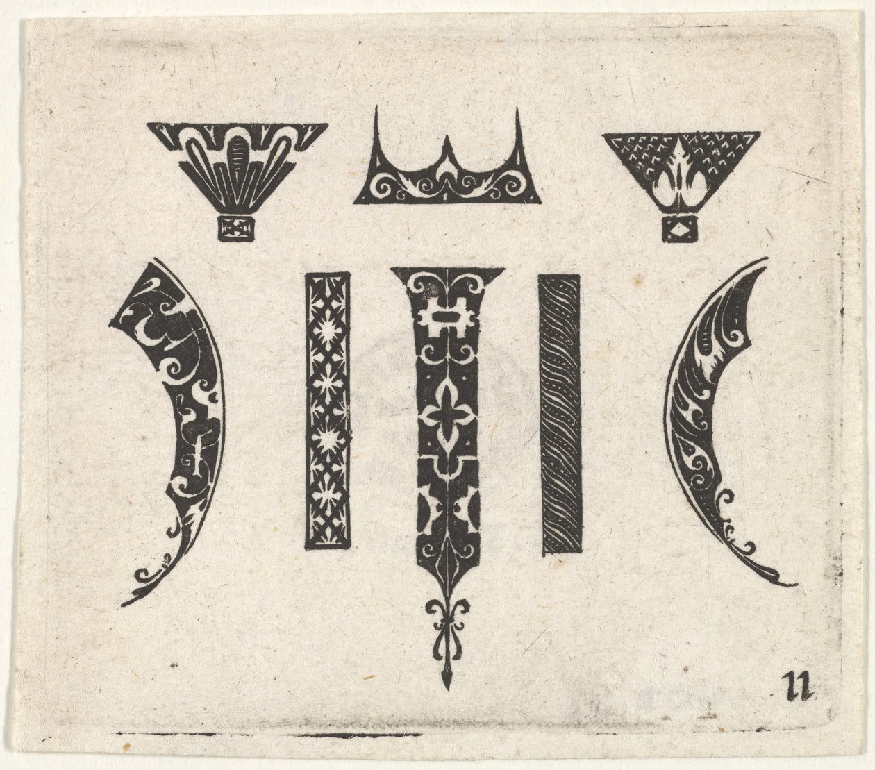 Mustatyöpainatus kahdeksalla motiivilla, n. 1620. tekijältä Claes Jansz Visscher