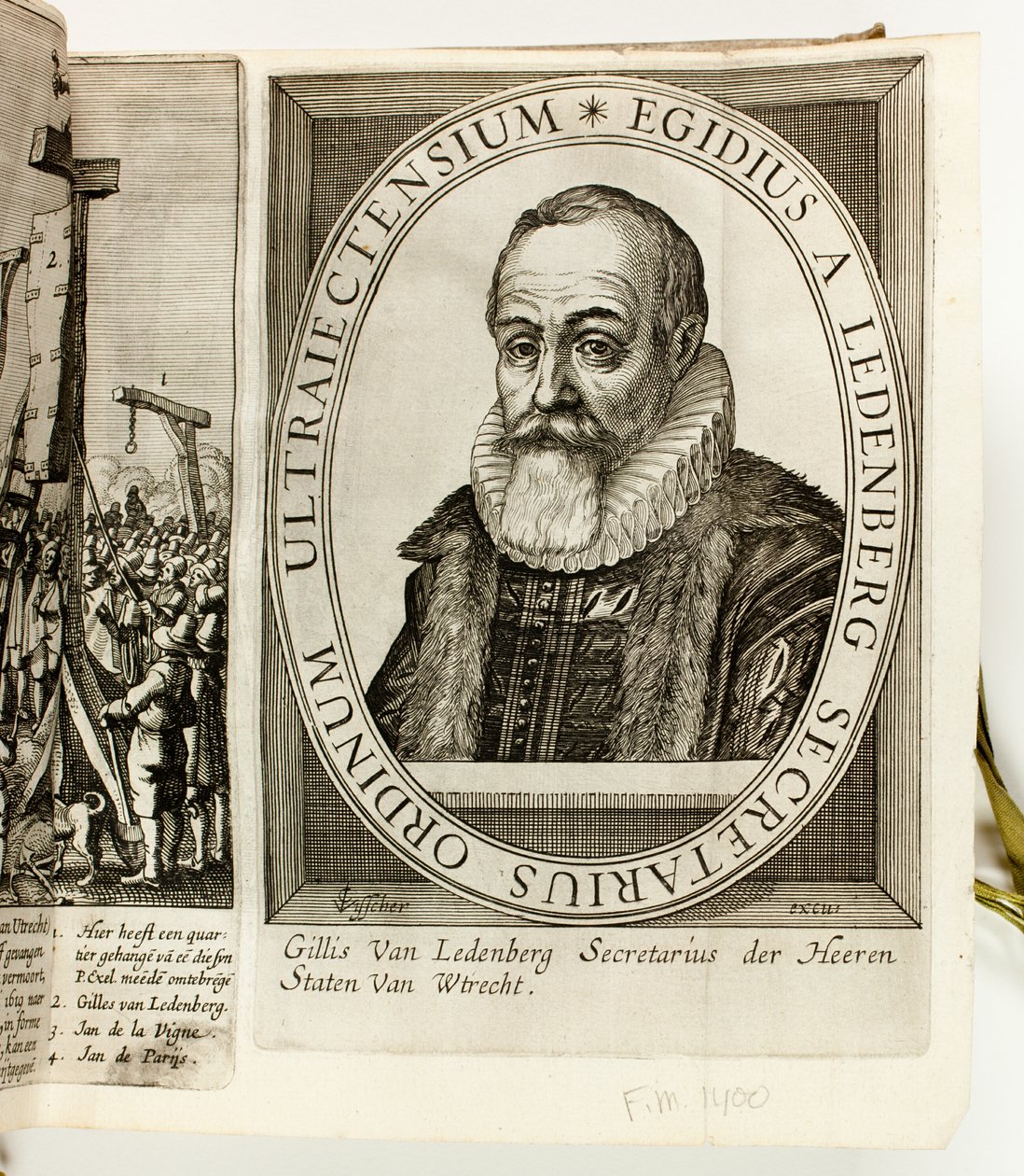 Albumi, joka sisältää hollantilaisia poliittisia painokirjoituksia ja lentolehtisiä, jotka käsittelevät Oranian prinssi Mauritsia ja Johan van Oldenbarneveltia. tekijältä Claes Jansz. Visscher II