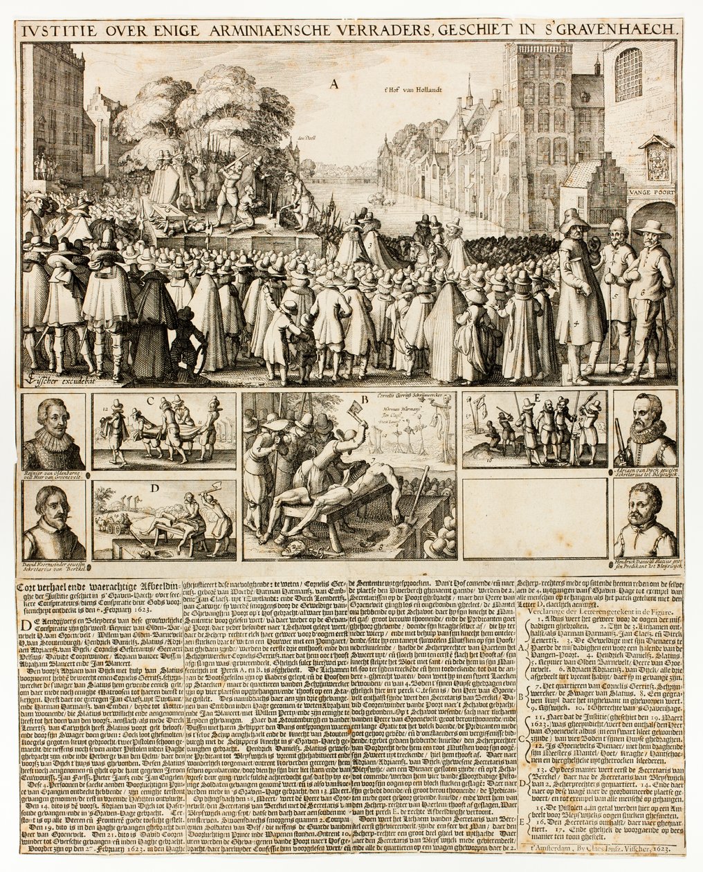 Arminiolaisten teloitus Haagissa tekijältä Claes Jansz. Visscher II