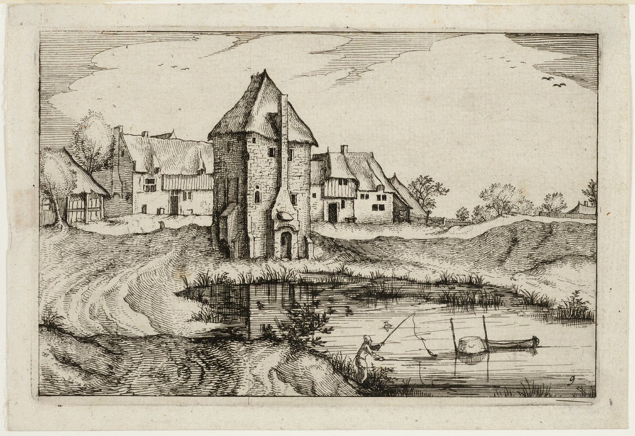 The Pond, levy yhdeksän Maatilojen, maalaistalojen ja maalaiskylien kuvien (Praediorum villarum et rusticarum casularum icones) jälkeen. tekijältä Claes Jansz. Visscher II