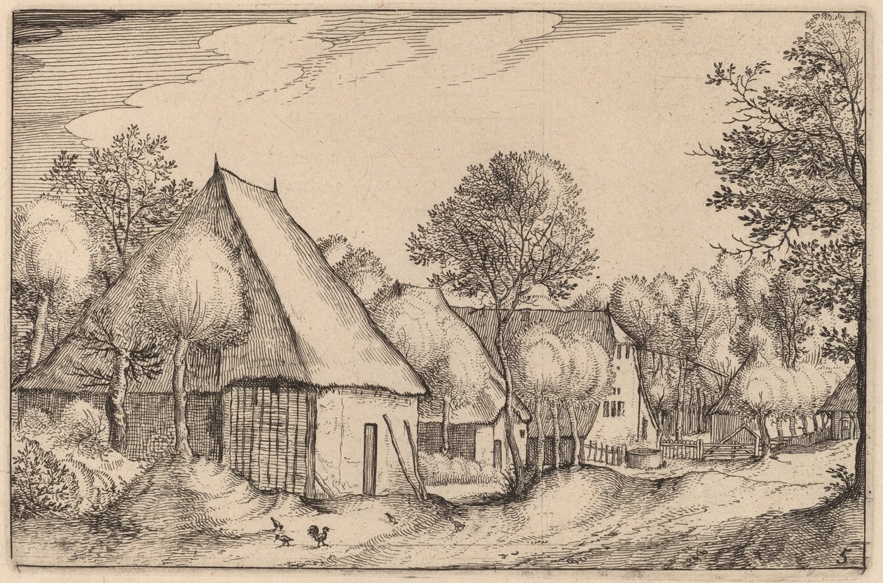 Maatilapiha tekijältä Claes Jansz Visscher after Johannes van Doetechum, the Elder after Lucas