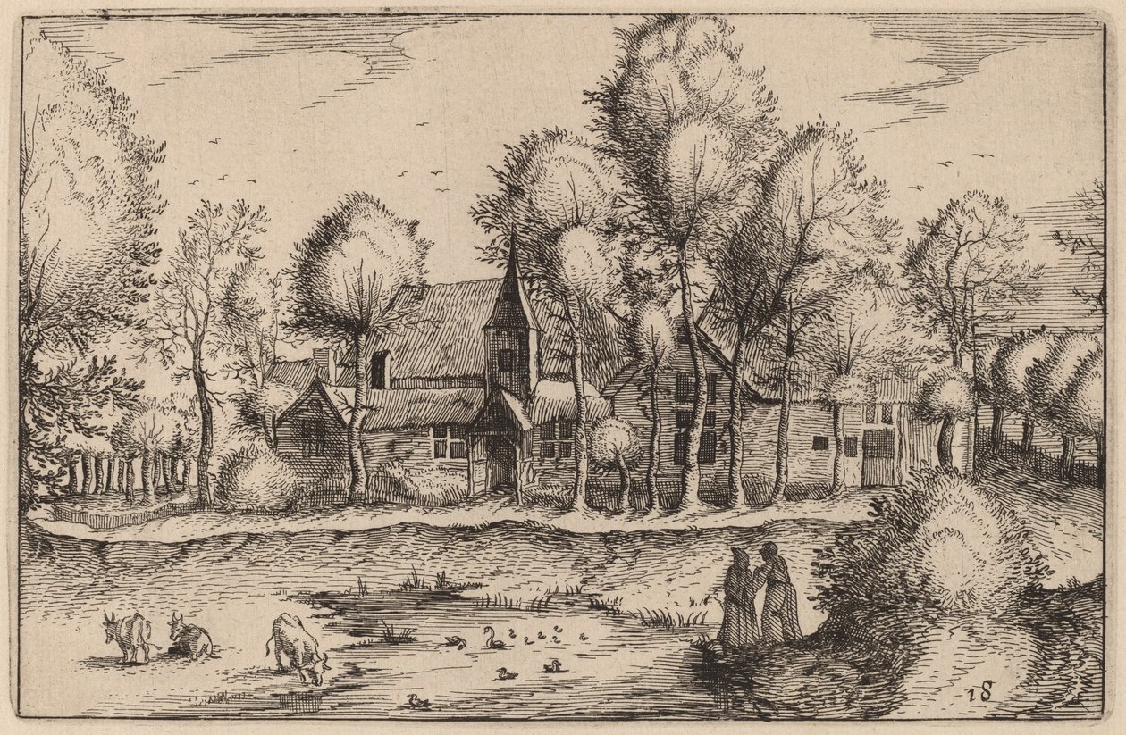 Lampi tekijältä Claes Jansz Visscher after Johannes van Doetechum, the Elder after Lucas