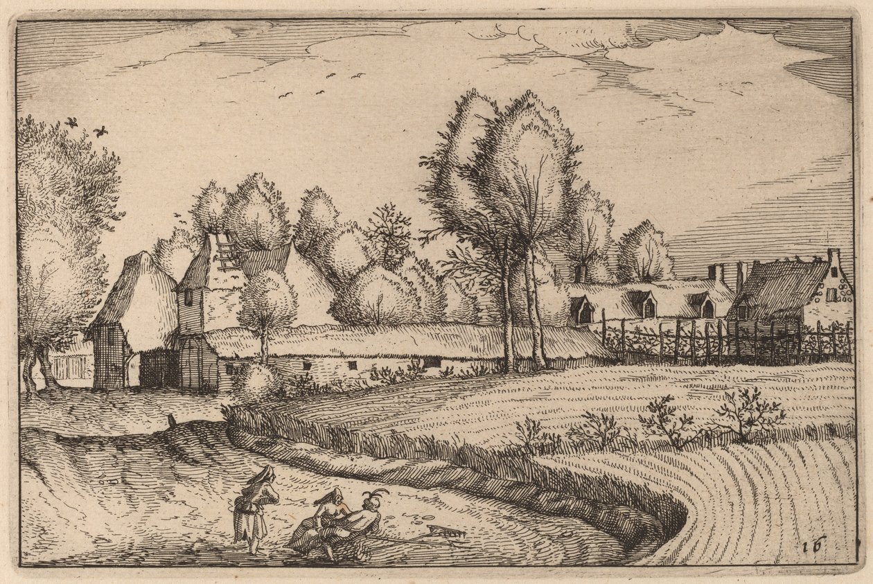 Tie peltoa pitkin tekijältä Claes Jansz Visscher after Johannes van Doetechum, the Elder after Lucas