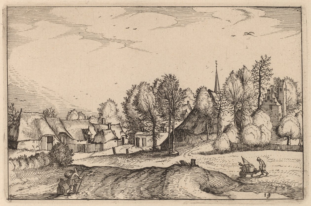Tie kylään tekijältä Claes Jansz Visscher after Johannes van Doetechum, the Elder after Lucas