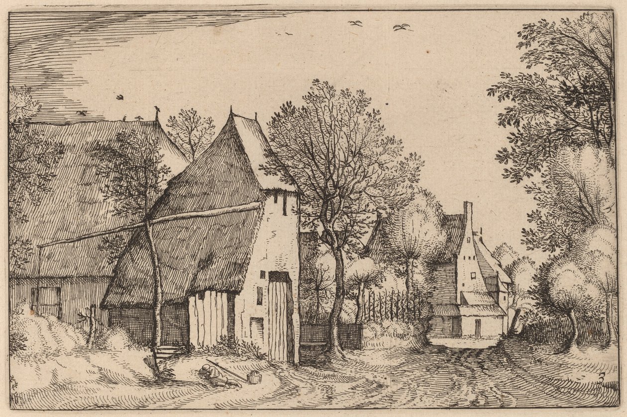 Kylätie tekijältä Claes Jansz Visscher after Johannes van Doetechum, the Elder after Lucas