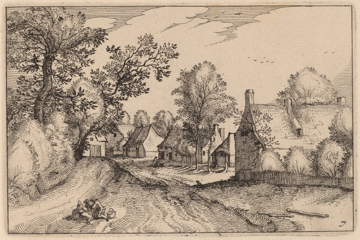 Kylätie tekijältä Claes Jansz Visscher after Johannes van Doetechum, the Elder after Lucas