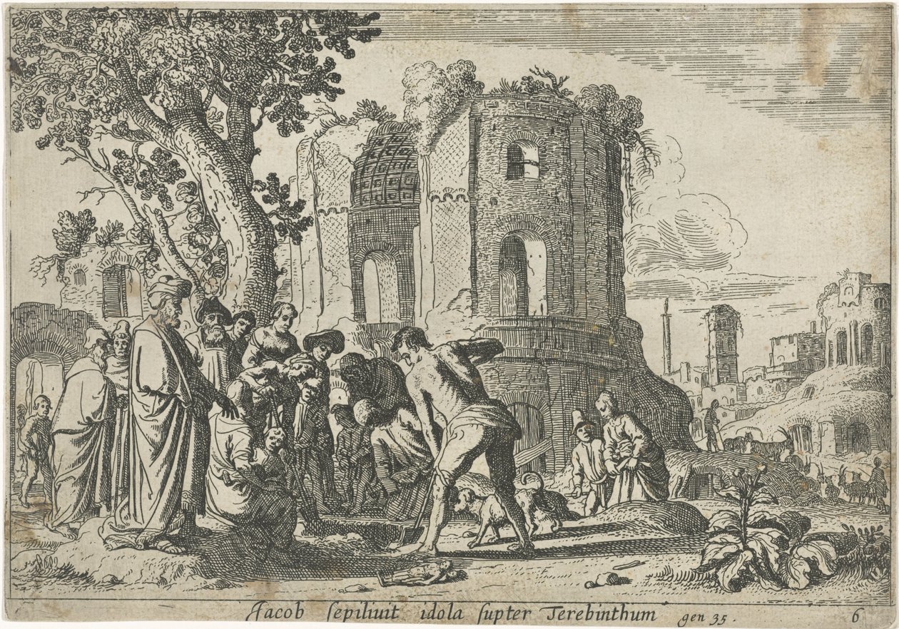 Jaakob hautaa epäjumalat History of Jacob (sarjan nimi) tekijältä Claes Moeyaert