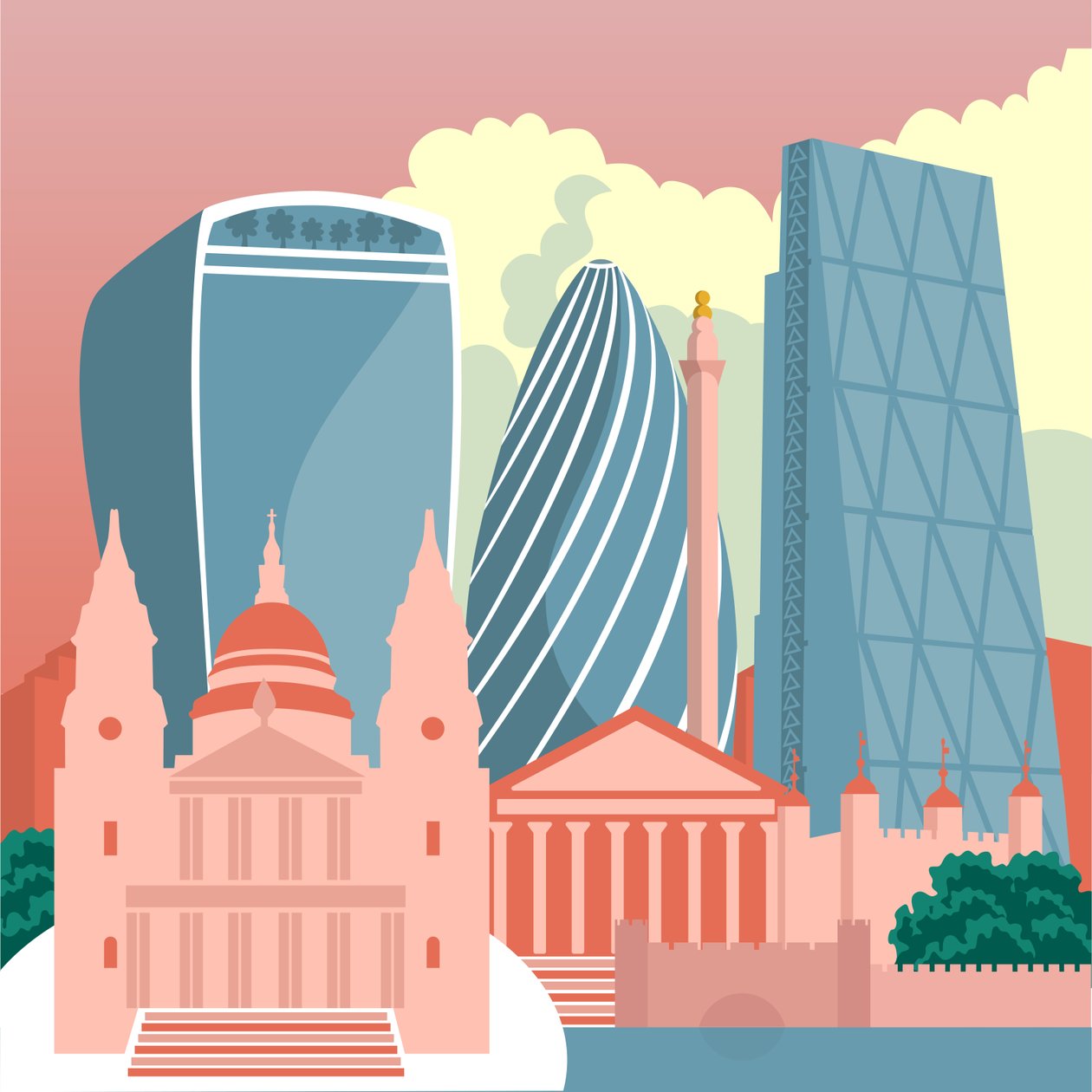 Square Mile kaupunkikuva tekijältä Claire Huntley